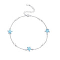 CRMAD Beach Starfish Anklet for Women Sterling Silver Moonstone Beach Anklet Irish Jewelry (starfish) - style: starfish-P