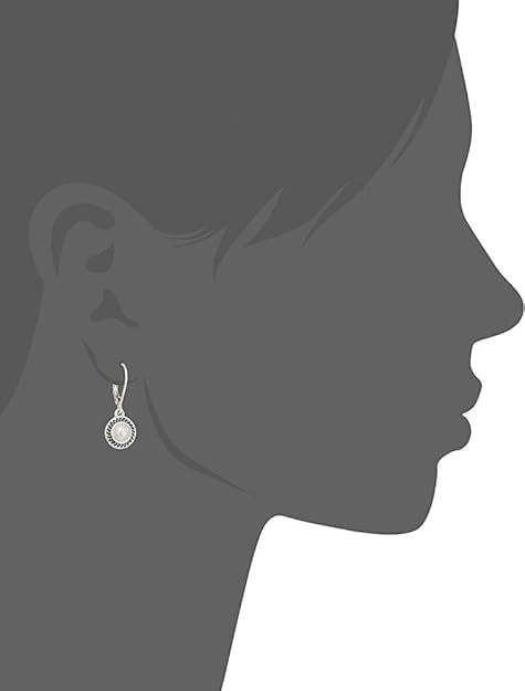 Savma Handmade 925 Sterling Silver Leverback Earrings for Women, Vintage Celtic Round Crystal Dangle Drop Earrings, Lightweight Boho Hypoallergenic Jewelry Gift - color: Pearl White Stone