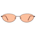 Appassal Retro Oval Sunglasses for Women Mens with Spring Hinge Sunnies AP3696 - color: C10 Gun / Orange