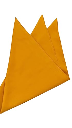 100% Cotton Bandana 27x27 Large Solid Head Scarf for Men Women Thick Opaque Reusable Wrapping Cloth Gift & Lunch - color: Yellow Single