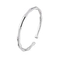 925 Sterling Silver Bracelets Open Adjustable Bangle Bracelet Teardrop Water Drop Cuff Bangles for Women - color: Pattern 6