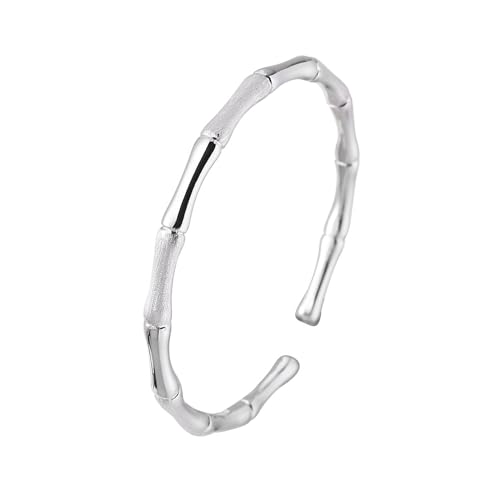 925 Sterling Silver Bracelets Open Adjustable Bangle Bracelet Teardrop Water Drop Cuff Bangles for Women - color: Pattern 6