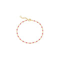Dremmy Studios Gold Bracelet for Women 18K Gold Plated Dainty Paperclip Cubic Zirconia Disc Coin Star Cable Satellite Bead Pearl Simple Boho Minimalist Stacking Layered Link Jewelry Gift - color: CZ Rose