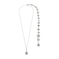 Holibanna Wedding Bridal Backdrop Necklace Crystal Flower Pendant Back Necklace Body Chain Jewelry for Women Girls (Silver)