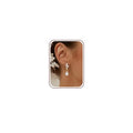 Pearl Earrings for Women, 14k Gold Plated Trendy Diamond Pearl Drop Earrings Hypoallergenic Dainty Bridal Gifts Wedding jewelry for Women - color: B - Gold
