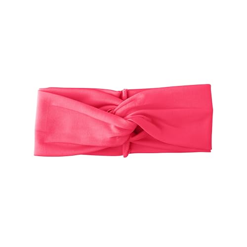 Motique Accessories Solid Twist Turband Headwrap Hair Band for Women (Neon Pink) - color: Neon Pink
