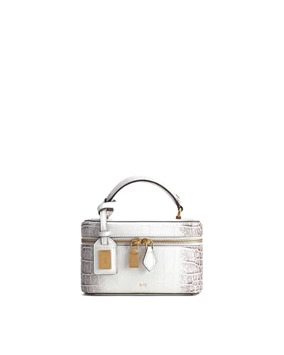 JW PEI Women's Cleo Box Shape Top Handle Bag - color: White Croc