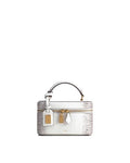 JW PEI Women's Cleo Box Shape Top Handle Bag - color: White Croc