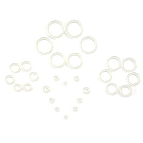 WBRWP 20/28pcs Ear Stretching kit Set: Hollow Hard/Soft Silicone Plugs and Tunnels Ear Expander Gauges Stretcher Body Piercing Jewelry - style: 28pcs Thin/Transparency with Light Shining