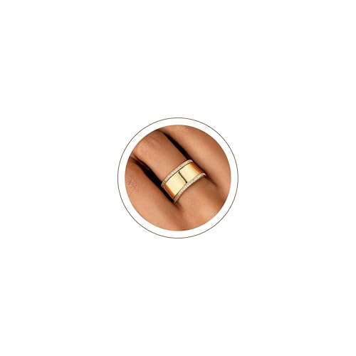 ZOERAY Gold Stackable Rings for Oura Ring Gen 4/Oura Ring Gen 3 Chunky 14K Gold Plated Rings for Women Non Tarnish Cubic Zirconia Twist Thumb Silver Ring Set Gold Band Jewelry for Women Size 6-10 - color: B.Silver Twist Rings