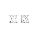 KEZEF Sterling Silver Stud Earrings for Women & Men - 4-Prong Setting Cubic Zirconia Earrings Studs - Premium CZ S925 Hypoallergenic - Available in 14K White and Yellow Gold, Rose Gold - 3mm to 9mm - color: 14K White Gold, size: 7mm - Noticeable