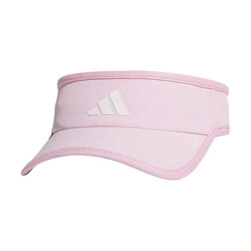 adidas Women's Superlite Visor – Lightweight Moisture-Wicking Running Tennis Hat - color: True Pink/White/3