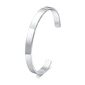 MEALGUET Stainless Steel Mens Cuff Bracelet : Minimal Cool Silver/Black/Gold Plated Open Metal Cuff Bangle Bracelets for Men,Mens Bracelet Jewelry Gift - color: Silver-Single, size: Medium( fit 5.5"-7.2" wrist)