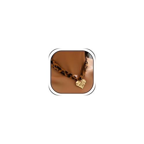 Scarf Necklace with Charm Gold Starfish Chunky Cross Heart Flower Pendants Bandana Charm Necklace Western Scarf for Women Boho Cowgirl Country Cowboy Accessories Beach Vacation Vacation Outfits Jewelry - color: A4-Scarf Necklace With Heart Charm