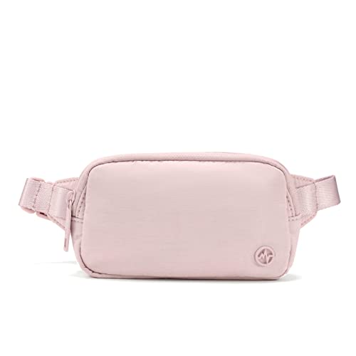 Pander Mini Belt Bag – Ultra Compact, Fits 6.7” Phone, Lipstick, Earbuds, Essentials, Small Crossbody Waist Purse, Pink - color: Pink