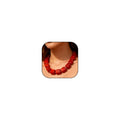 Statement Bead Necklaces for Women Boho Collar Necklace Chunky Red Resin Simple Elegant Bohemian Dress Accessories - color: A1:Orange-red bead necklace