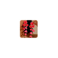 Fabric Flower Earrings for Women Colorful Long Tassel Floral Drop Earrings Fashion Boho Exaggerated Statement Beach Party Jewelry - color: red