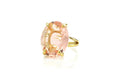 Handmade Morganite Ring - Oval Gemstone 14k Gold Jewelry for Women - Artisan Custom Rings for Engagement, Promise, Anniversary, Birthday - with Fancy Box