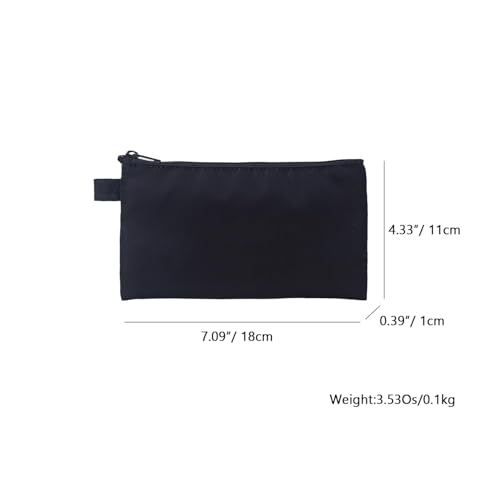Coin Purse Money Bag Small Zipper Pouch Lightweight Waterproof Nylon Travel Daily Use（Black,1）