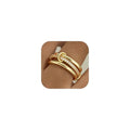 PATISORNA Gold Stackable Rings for Women Non Tarnish 18K Gold Plated Interlocked Stack Rings Set Silver Gold Mixed Metals Multi Ring Statement Thumb Rings Cubic Zirconia Connected Bands Fashion Jewelry Gifts - color: Thin Bands & CZ