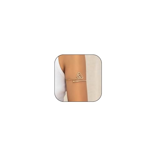 Long tiantian Gold Arm Cuff Upper for Women Bangle Bracelets Upper Arm Cuff Bracelet Trendy Armband Beach Jewelry Trendy Stuff Gifts - color: C8:gold Arm Cuff