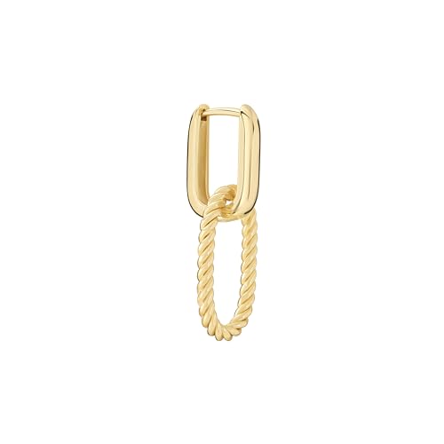 Amazon Essentials Plated Tailored Hoop Earrings - color: Gold Tone, size: L: 1.51" X W: 0.13"