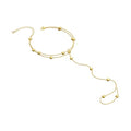 Moodear Gold Hand Chain Bracelet for Women - 14K Gold Plated/Sterling Silver Layered Adjustable Satellite Bead Paperclip Dot CZ Link Hand Chain Ring Bracelets Non Tarnish Trendy Jewelry Gift - style: bead hand chain-GD
