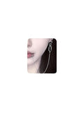 Lip Ring Chain To Ear Hoop Nose Ring Gothic Clip On Non Piercing Lip Helix Cartilage Clip On Wrap Earrings Fake Lip Rings Body Jewelry for Women - color: Clip On
