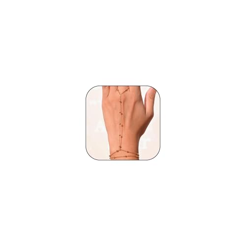 choice of all Hand Chain Bracelet Gold Finger Ring Bracelet Hand Chain for Women Trendy Birthday Jewelry Gifts - color: B6:hand chain-G