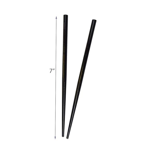 Set of 2 Hair Sticks with 3 Diamonds Chopsticks - Black - color: Black