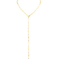 KURTCB Rhinestone Necklace for Women Boho Long Y Lariat Gold Necklace Stack Colorful Summer Beach Jewelry - color: Gold C