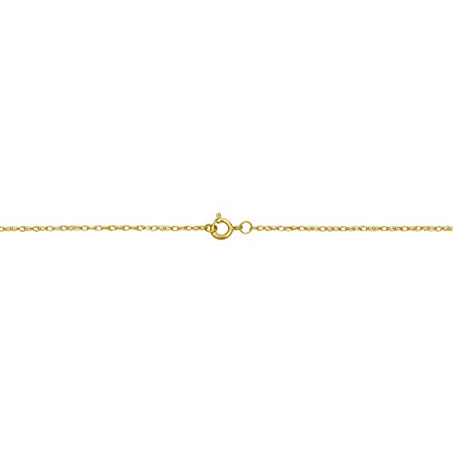 Kooljewelry Womens Classic Rope Chain - 10k Yellow Gold Barely-There Necklace, Thin Lightweight - size: 18 inch, style: 0.9 mm wide