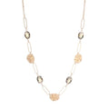 Long Gold Necklaces for Women Dainty Natural Stone Beaded Gold Necklace Mothers Day Gifts Boho Gold Costume Jewelry for Women - color: 79-Grey Crystal