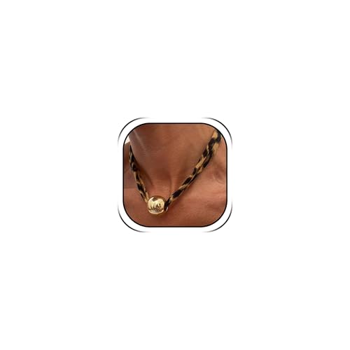 Scarf Necklace with Charm Gold Starfish Chunky Cross Heart Flower Pendants Bandana Charm Necklace Western Scarf for Women Boho Cowgirl Country Cowboy Accessories Beach Vacation Vacation Outfits Jewelry - color: A3-Scarf Necklace With Round Charm
