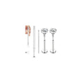 20G Internal Thread Cartilage Earrings Studs Surgical Steel Nose Rings Flat Back Stud Piercing Jewelry for Tragus/Helix/Conch/Medusa/Lip/Labret - color: BL:8mm;CZ:4mm