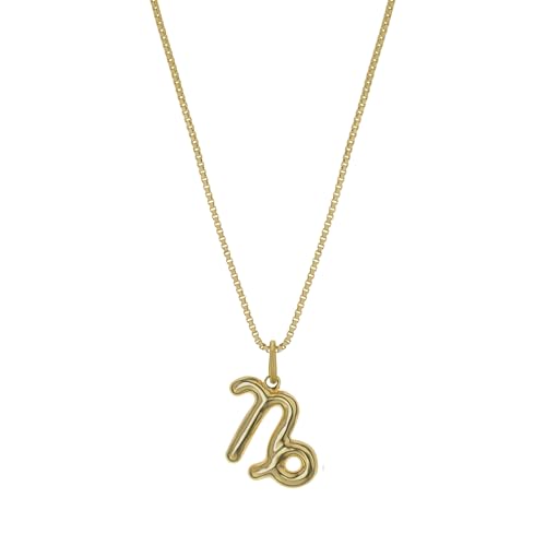 James Michelle Bubble Zodiac Necklace for Women – 3-Year Color Guarantee – Waterproof, Non-Tarnish, Hypoallergenic, Gold PVD Coated – Great for Beach, Wedding, Gifts - style: Capricorn
