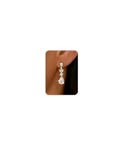 HANLI Dangle Earrings for Women – 14K Gold Plated/Silver Drop Earrings Sparkly CZ Gold Dangle Earrings Elegant Dangling Earrings for Wedding Bridal Prom Jewelry - color: 1-Dangle CZ Silver