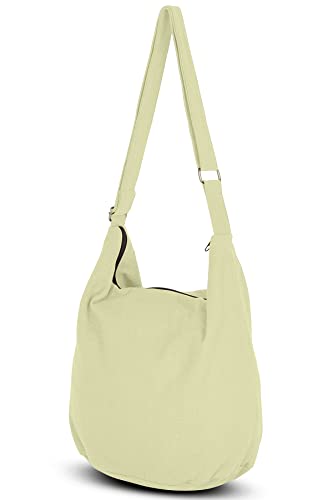 Your Cozy Hobo Sling Bags For Women Crossbody Bag Thai Top Handmade Shoulder Bag with Adjustable Strap - color: Ivory