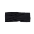 Motique Accessories Black Solid Twist Turband Headwrap Hair Band for Women - color: Pitch Black