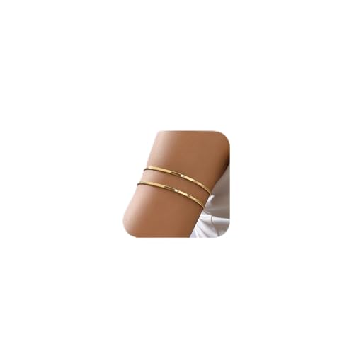 Long tiantian Arm Cuff Gold Bangles Cuff Bracelets Adjustable Upper Arm Jewelry for Women Beach Jewelry Trendy Stuff Gifts - color: A8:Arm Cuff