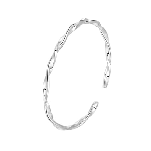 925 Sterling Silver Bracelets Open Adjustable Bangle Bracelet Teardrop Water Drop Cuff Bangles for Women - color: Pattern 5