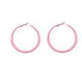 Colorful Matte Hoop Earrings 80s Hoop Earring Retro Earrings Neon Earrings Bright Fluorescence Round Hoop Earings for Women - color: pink