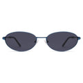 Appassal Retro Oval Sunglasses for Women Mens with Spring Hinge Sunnies AP3696 - color: C7 Blue / Dark Blue