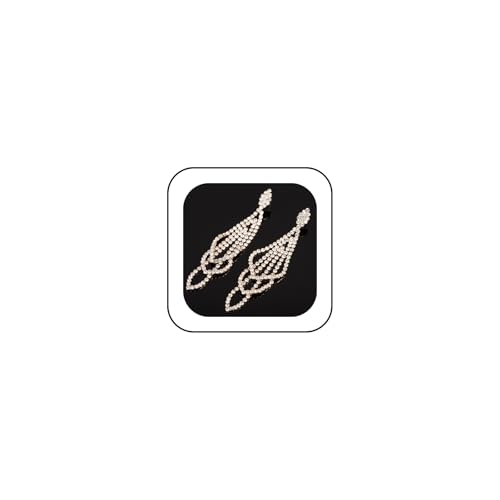 Sparkly Silver Crystal Dangly Earrings for Women Trendy, Statement Cubic Zirconia Drop Dangle Earring Long Rhinestone Tassel Party Prom Ear Jewelry Gift - color: Gold