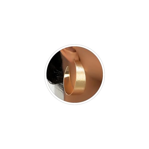 Large Hoop Earrings Lightweight Chunky Earrings for Women Chunky Earrings Big Hoop Earrings for Wedding - style: Dangle-Gold-02