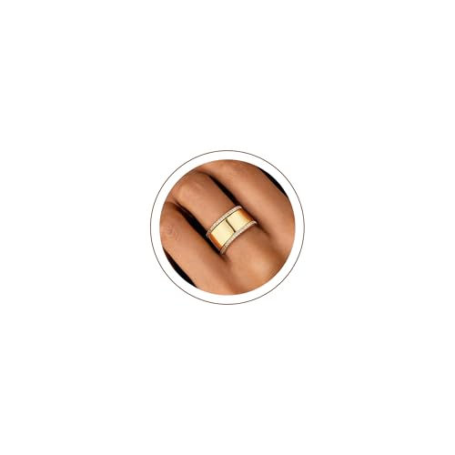 ZOERAY Gold Stackable Rings for Oura Ring Gen 4/Oura Ring Gen 3 Chunky 14K Gold Plated Rings for Women Non Tarnish Cubic Zirconia Twist Thumb Silver Ring Set Gold Band Jewelry for Women Size 6-10 - color: A.Gold Cubic Zirconia Rings