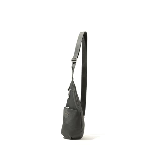 Baggallini Mini Sling - 12x7 Sling Crossbody Bag Backpack with Adjustable Shoulder Strap - color: Charcoal