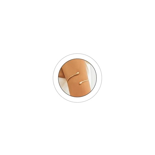 Gold Arm Cuff for Women,Arm Cuff Upper Arm Bracelet Jewelry Minimalist Armband ArmCuffs Bangle Bracelets Summer Beach Accessories - color: Gold