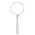 PLOUTOS Chunky Gold Knot Choker Necklace for Women Adjustable Double Snake Chain Design Bold Statement Fashion Jewelry Accessory For Party Daily Wear Gift - color: Silver A