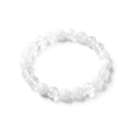 Crystal Bracelets, Bracelet for Women, Nature Crystal Stretch Elastic Bracelet, Nature Gemstone-8mm, Healing Stone Bracelets, Jewelry Gifts for Women, Holiday - color: White